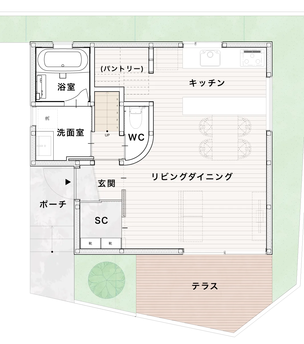 森のスミカ home. 1階間取り図
